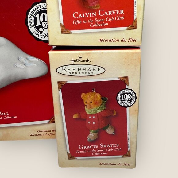 Hallmark Keepsake Hollyday Hill 100th Anniversary of the Teddy Bear Set of 5 - Picture 7 of 11